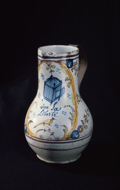 Pitcher with the inscription Vive la Liberte, 1789 by French School