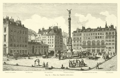 Place du Chatelet, 1820-1855 by French School