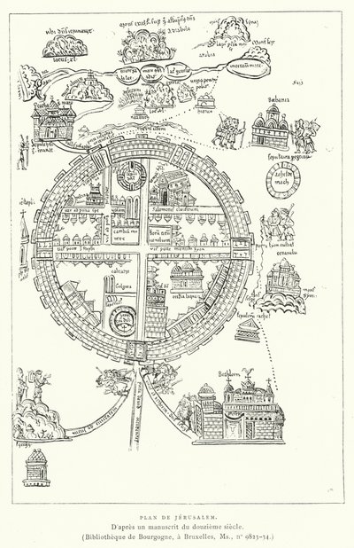 Plan of Jerusalem by French School