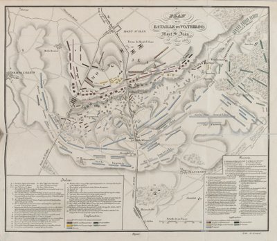 Plan of the Battle of Waterloo, Mont St Jean by French School