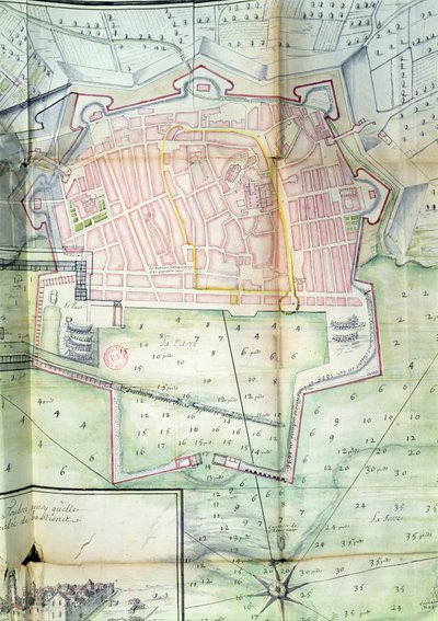Plan of Toulon by French School