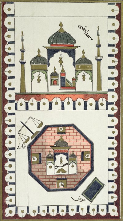 Plan of the Al-Aqsa Mosque and the Qubbat Al-Sakhra (Dome of the Rock), after an 18th century Arab manuscript by French School