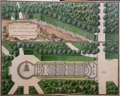 Plan of the Cascade in the Grove of Agrippina, from Gardens at Marly by French School