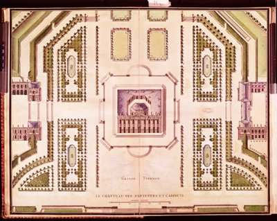 Plan of the Grand Terrasse of the Chateau de Marly by French School