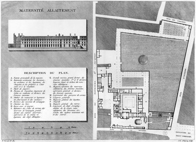Plan of the Maternite Port-Royal, engraved by Jacques Etienne Thierry after H. Bessat, 1811 by French School