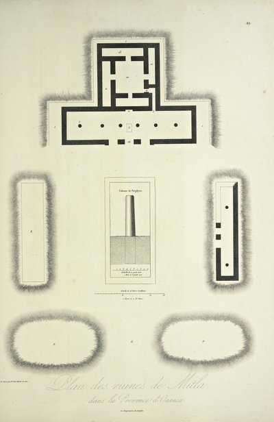 Plan of the Ruins of Mitla in the Province of Oaxaca, Illustration from 
