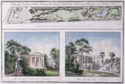 Plan of the Garden and House Built for Pierre Augustin Caron de Beaumarchais by Lemoine, c.1784 by French School