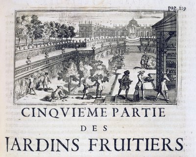Planting fruit trees, from Le Parfait Jardinier, ou Instruction pour les Jardins Fruitiers et Potager, by Jean de la Quintinye, published 1695 by French School