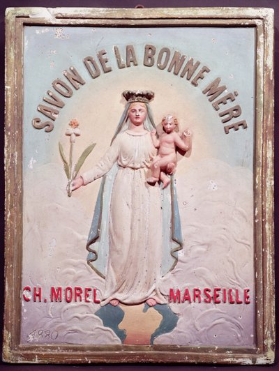 Plaque advertising Savon de la Bonne Mere, 1880 by French School