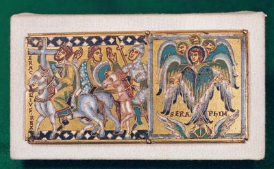 Plaque depicting Heraclius and the Vision of Ezekiel, Mosane School by French School