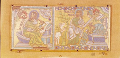 Plaque depicting St. Mark and the Sacrifice of Abraham by French School
