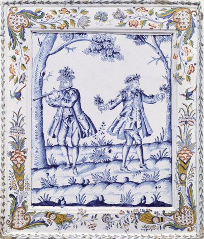 Plaque depicting a scene from The Magic Flute by French School