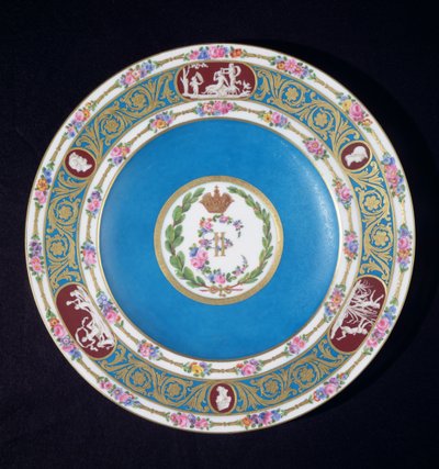 Plate from the service of Empress Catherina II of Russia, Sevres, c.1779 by French School