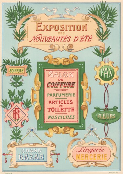 Plate 17: Signage models for Art Nouveau painter by French School