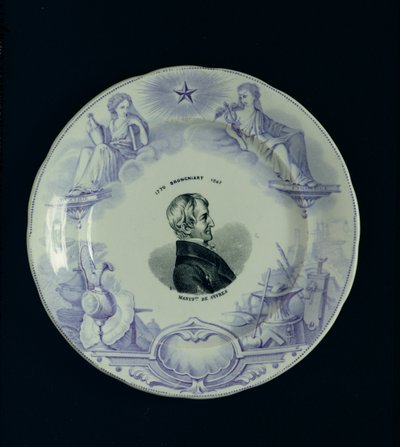 Plate with a portrait of Alexandre Brongniart by French School