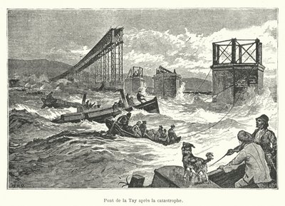 Tay Bridge after the Disaster by French School