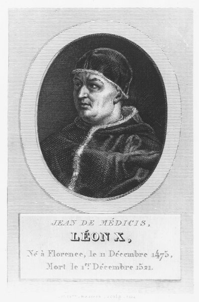 Pope Leo X, Giovanni di Lorenzo de Medici by French School