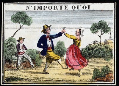 Popular Dance with the Sound of the Pipe - Engraving by French School