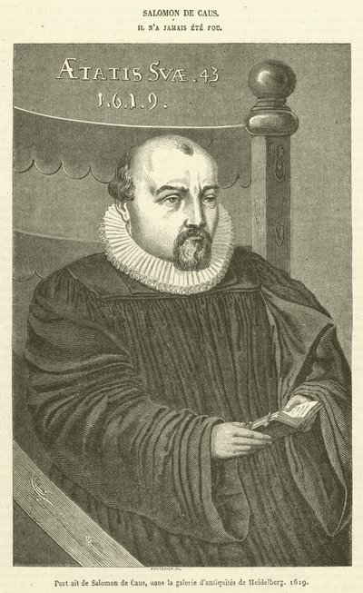Portrait of Salomon de Caus in the Gallery of Antiquities of Heidelberg by French School