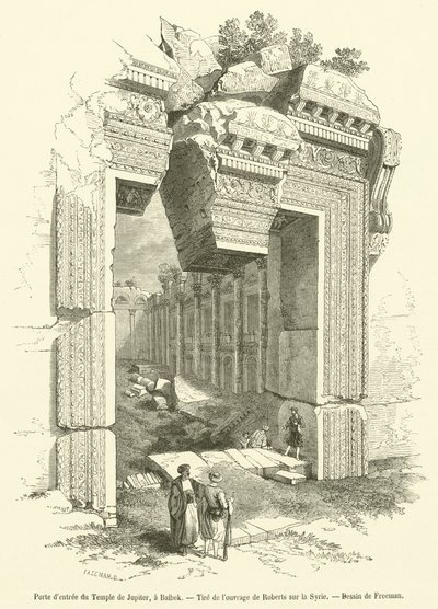 Entrance Gate of the Temple of Jupiter, Baalbek by French School