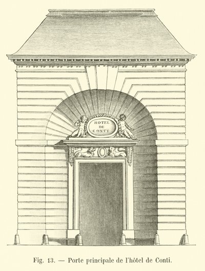 Main gate of the Hotel de Conti by French School