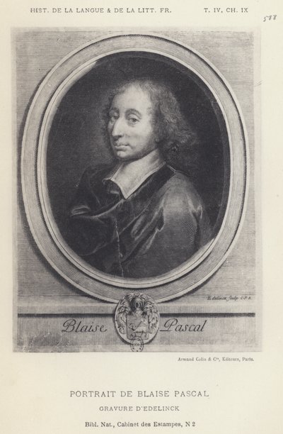 Portrait of Blaise Pascal by French School
