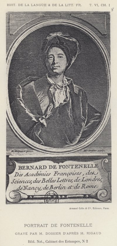 Portrait of Fontenelle by French School
