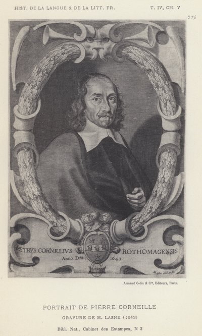 Portrait of Pierre Corneille by French School