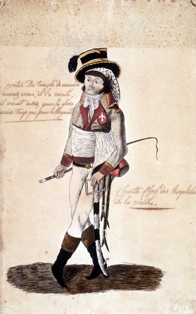 Portrait of Francois Athanase de Charette de la Contrie (1763-1796), Royalist Leader of the Vendee by French School