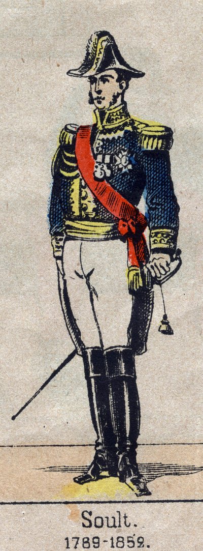 Full-length portrait of Nicolas Soult (1769-1851), Marshal of France, Duke of Dalmatia. Image of Epinal from the end of the 19th century by French School