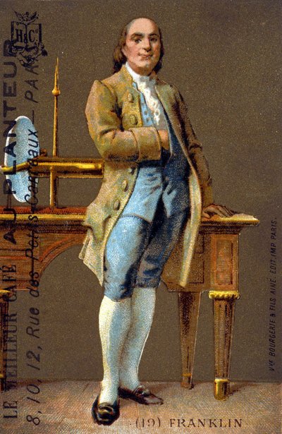 Portrait of Benjamin Franklin, American politician and physicist (1706-1790) by French School