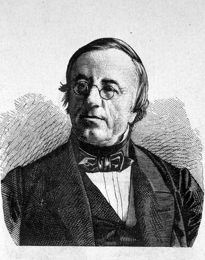 Portrait of A. de la Rive (1801 - 1873), Swiss Physicist - in Album of Science; Illustrious Scientists; Great Discoveries 1896 by French School