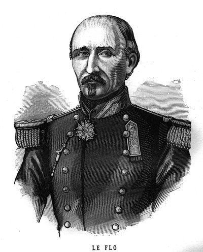 Portrait of Adolphe Le Flo (1804-1887), general of the French Armee and politician. Engraving in Les Illustrations De L