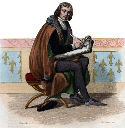 Portrait of Alain Chartier, French poet and political writer by French School