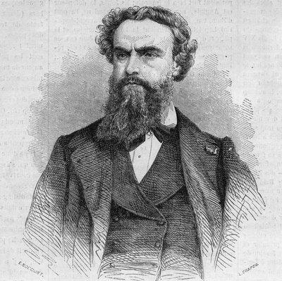 Portrait of Alexandre Cabanel (1823-1899), French painter. Engraving in "Le Monde Illustré" n°338 of October 3 by French School