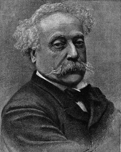 Portrait of Alexandre Dumas Jr. (1824-1895), French writer. Engraving in 