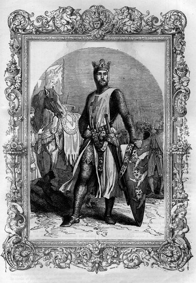 Portrait of Alfred the Great (846-899). Engraving in Histoire des papes-kings-queens-et-empereurs a travers les centuries by Maurice Lachatre by French School