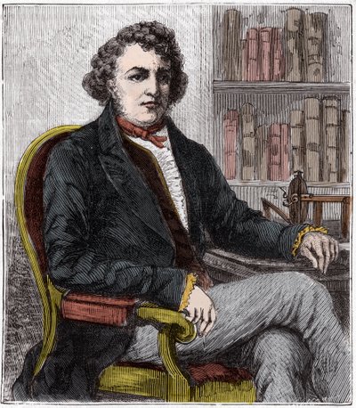 Portrait of Andre Marie Ampere (1775-1836) French physicist - Andre-Marie Ampere (1775-1836), French physicist and pioneer of electrodynamics - Engraving in 