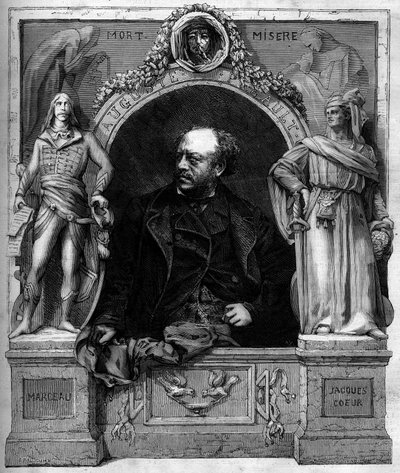 Portrait of Antoine Augustin Preault, French sculptor. Engraving in Le Monde Illustré n°1139 of January 25 by French School
