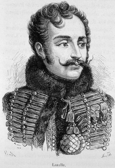 Portrait of Antoine Charles Louis, Count of Lasalle, French General (1777 - 1809), killed at the Battle of Wagram - in L