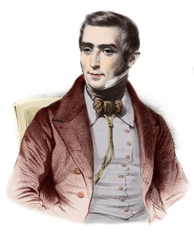 Portrait of Augustin Eugene Scribe (1791-1861), French novelist - Portrait of Eugene Scribe (1791-1861), French author of comedies of morals by French School