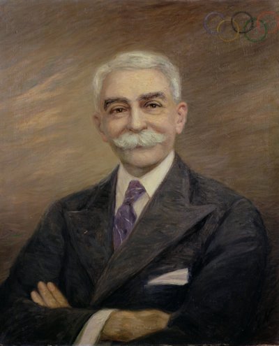 Portrait of Baron Pierre de Coubertin by French School