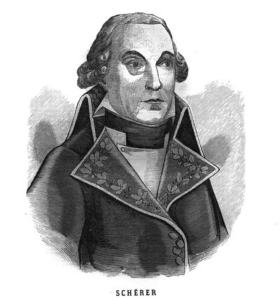 Portrait of Barthelemy Louis Joseph Scherer (1747-1804), Minister of War. Engraving in 