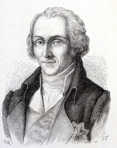 Portrait of Benjamin de Rumford, American physicist (1753 - 1814) - in Album of Science; illustrious scientists; Great discoveries 1896 by French School
