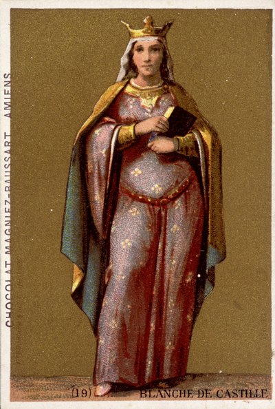 Portrait of Blanche de Castille, Queen of France (1188-1252) by French School