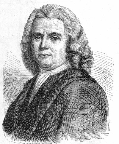Portrait of Hermann Boerhaave (1668 - 1738), Dutch Doctor and Chemist - in Album of Science; Illustrious Scientists; Great Discoveries 1896 by French School