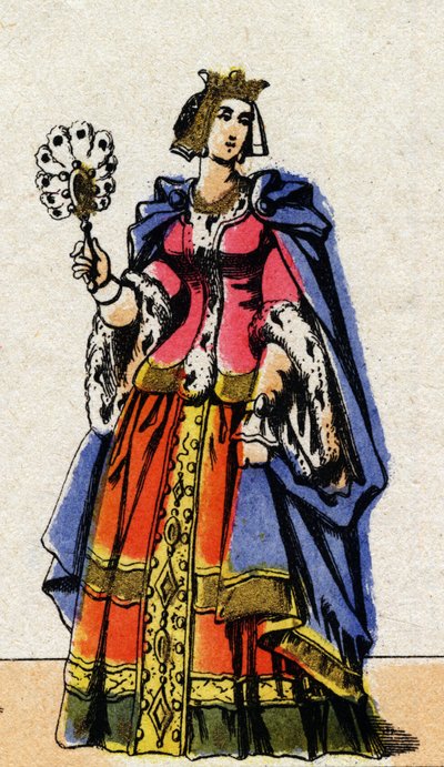 Portrait of Bonne of Luxembourg (1315-1349), wife of John II of France. by French School