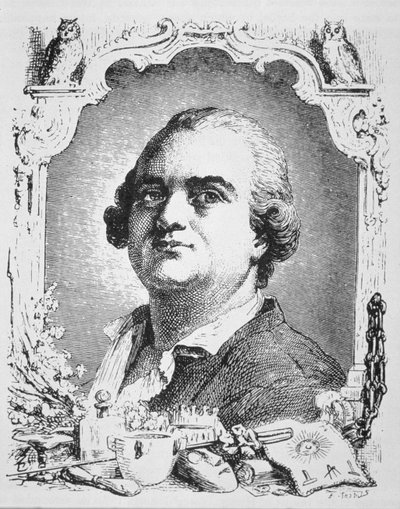 Portrait of Cagliostro, copy of an illustration from Histoire de la Magie by Paul Christian, used in a History of Magic, published late 19th century by French School
