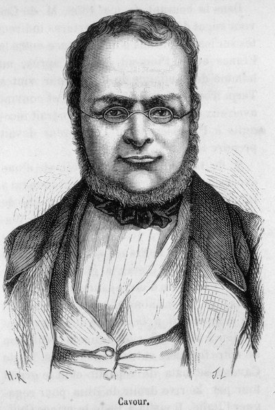 Portrait of Camillo Benso, Count of Cavour (1810 - 1861), Italian statesman, from 