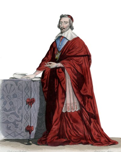 Portrait of Cardinal Richelieu (Armand Jean du Plessis) (1585-1642), French clergyman, noble, and statesman by French School